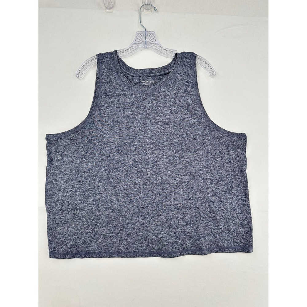 Athleta Zephyr TankTop Women 2X Charcoal Gray Heathered Performance‎ Sleeveless